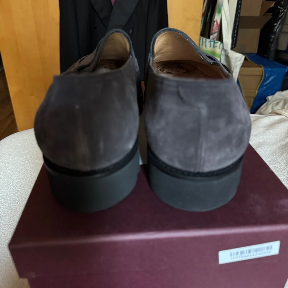 John Lobb Gray Loafers Sleek Suede Slip-Ons size 11UK/12US - Picture 4 of 5